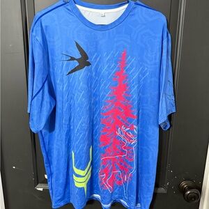 Crush Disc Golf Blue Graphic Men's Shirt